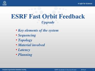 ESRF Fast Orbit Feedback Upgrade