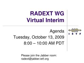 RADEXT WG Virtual Interim