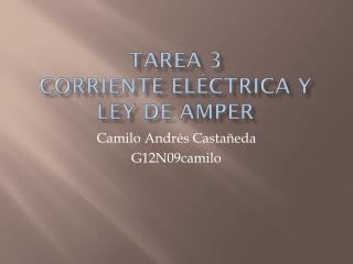 TAREA 3 CORRIENTE ELÉCTRICA Y LEY DE AMPER