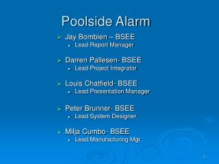 Poolside Alarm