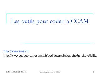 Les outils pour coder la CCAM