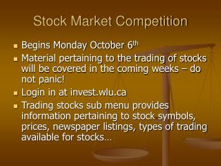 Stock Market Competition