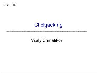 Clickjacking