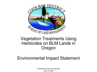 Vegetation Treatments Using Herbicides on BLM Lands in Oregon Environmental Impact Statement