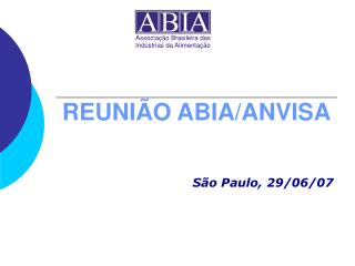 REUNIÃO ABIA/ANVISA