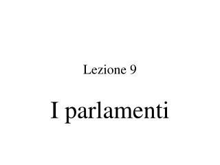 Lezione 9