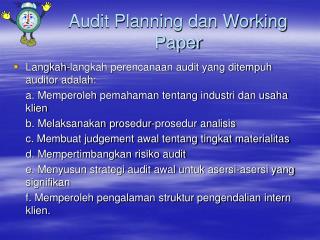 Audit Planning dan Working Paper