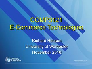 COMP3121 E-Commerce Technologies