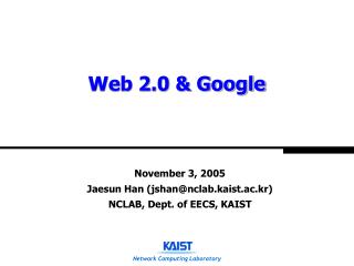 Web 2.0 &amp; Google
