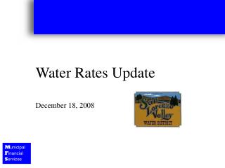 Water Rates Update December 18, 2008