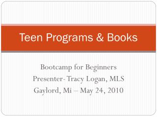 Teen Programs &amp; Books