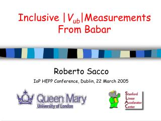 Inclusive | V ub |Measurements From Babar