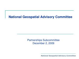 National Geospatial Advisory Committee