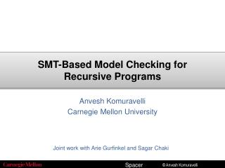 SMT-Based Model Checking for Recursive Programs