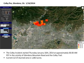 Colby fire, Glendora, CA: 1/16/2014