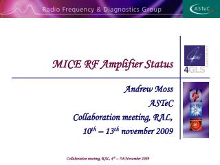 MICE RF Amplifier Status