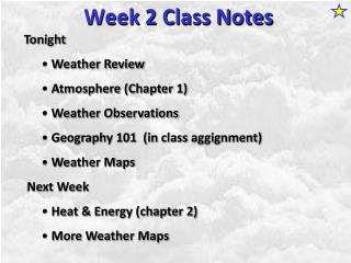 Week 2 Class Notes