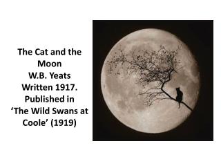 The Cat and the Moon W.B. Yeats Written 1917. Published in ‘The Wild Swans at Coole ’ (1919)