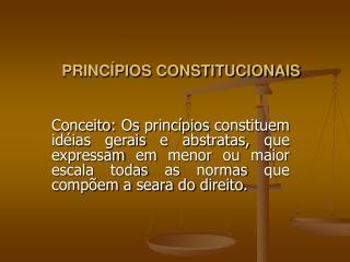 PRINCÍPIOS CONSTITUCIONAIS 