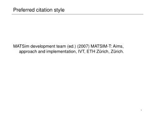 Preferred citation style