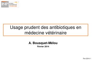 Usage prudent des antibiotiques en médecine vétérinaire
