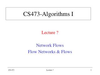 CS473-Algorithms I