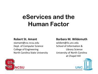 eServices and the Human Factor