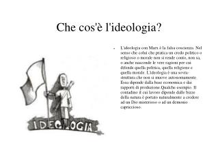 Che cos'è l'ideologia?