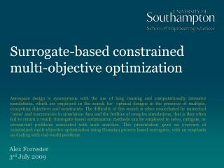 Surrogate-based constrained multi-objective optimization