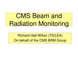 CMS Beam and Radiation Monitoring