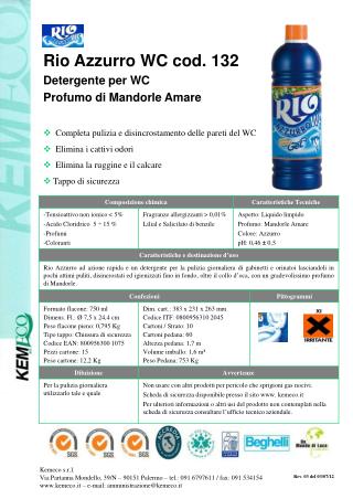 Rio Azzurro WC cod. 132 Detergente per WC Profumo di Mandorle Amare