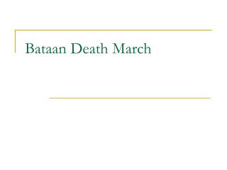 Bataan Death March