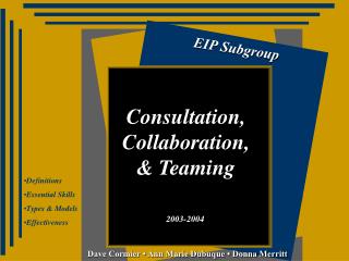 EIP Subgroup