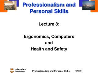 Professionalism and Personal Skills