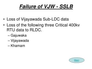 Failure of VJW - SSLB
