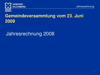 Jahresrechnung 2008