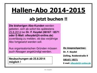 Hallen-Abo 2014-2015