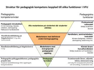 Struktur för pedagogisk kompetens kopplad till olika funktioner i VFU