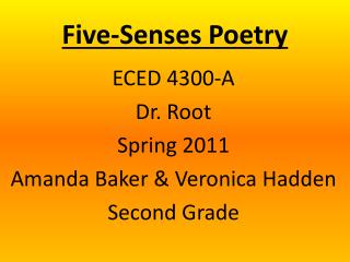 Five-Senses Poetry