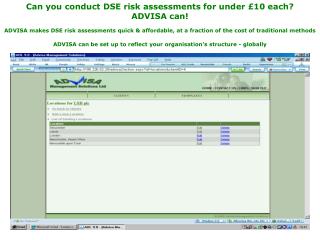 Can you conduct DSE risk assessments for under £10 each? ADVISA can!