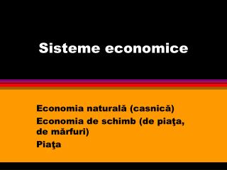 Sisteme economice
