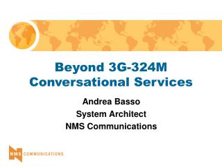 Beyond 3G-324M Conversational Services