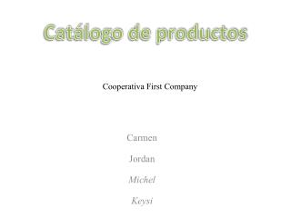 Catálogo de productos