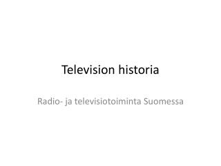 Television historia