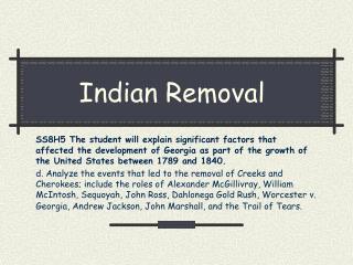 Indian Removal