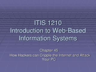 ITIS 1210 Introduction to Web-Based Information Systems