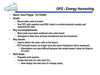 OPS - Energy Harvesting