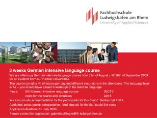 3 weeks German intensive language course