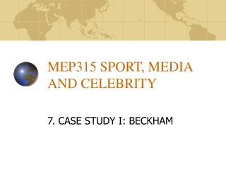 MEP315 SPORT, MEDIA AND CELEBRITY