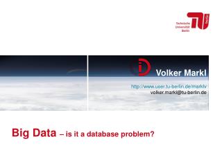 Big Data – is it a database problem ?